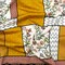 1 Yard Stretch Cotton Sateen Yellow & Red Floral Patchwork Fabric Panel 55 inch Wide